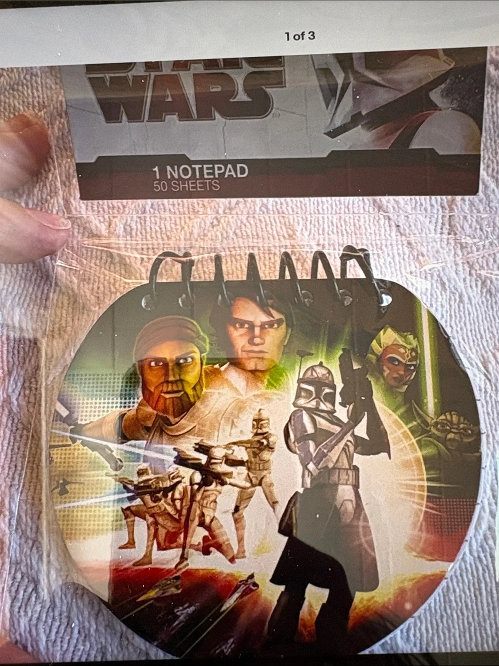 Star Wars Notepad with Black, Green and Brown Character Art
